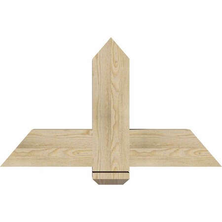 Ekena Millwork Eugene Rough Sawn Timber Gable Bracket, Douglas Fir, 36"W x 21"H x 6"D x 6"F, 14/12 Pitch GBW036X21X0606EUG00RDF